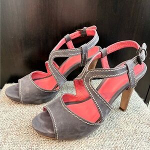 Boden Strappy Leather Heels - Size 38